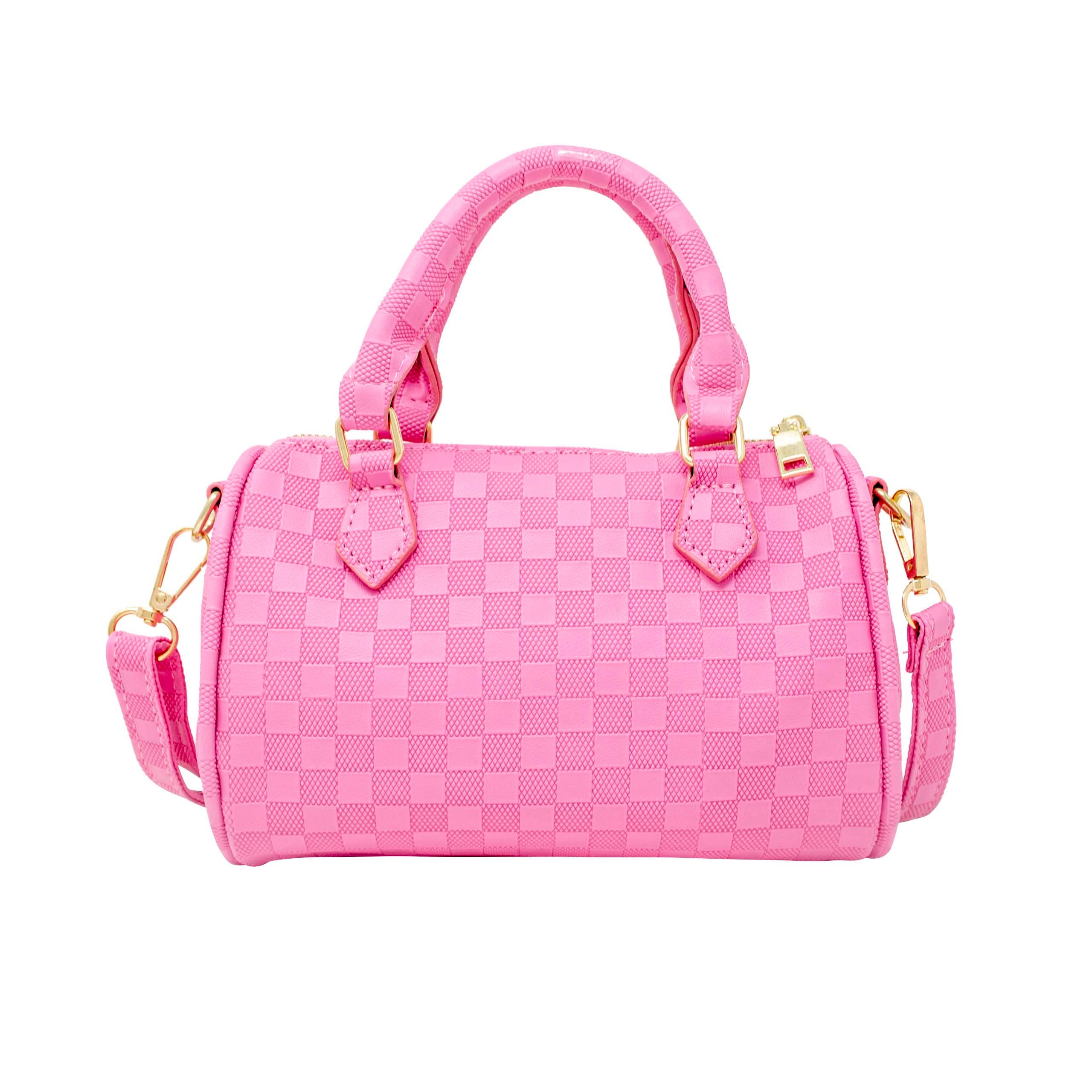 Checkered Canvas Purse